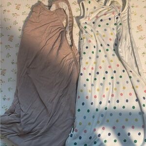 Kyte BABY Kids Sleep Sacks/bags  - dark pink / mauve  and Polka Dot